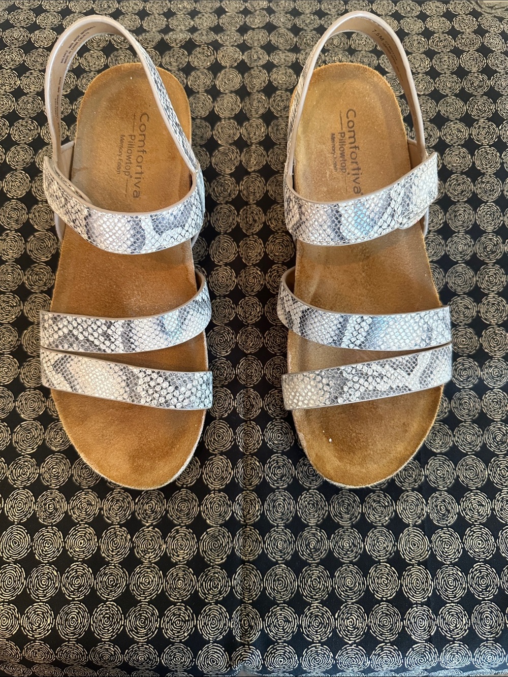 Snake skin sandals